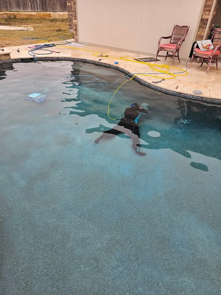 Gold Star Leak & Repair technician performing pool leak detection